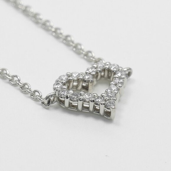 TIFFANY&Co. Sentimental heart Necklace Extra mini Pt950Platinum/diamond 2.... - Picture 5 of 8